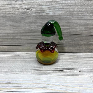Kaspar Silesia Germany Art Glass Clown Elf Paperweight Sculpture 3.5" Tall